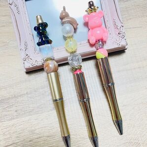 ボールペン 3本セット ゴールドシリーズ