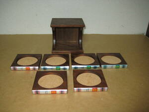 木製　コースター　現状品　　　　　辞書型コースター　本型　昭和レトロ　アンティーク　古道具