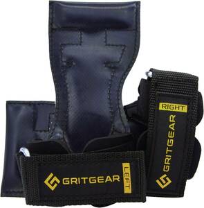 GRITGEAR パワーグリップ 筋トレ 握力補助 懸垂 滑り止め ラットプルダウン デッドリフト ノンスリップラバー