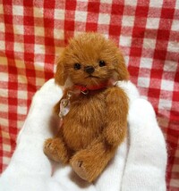 小さな犬のぬいぐるみ＊7cm ハンドメイド ぬいぐるみ ミニチュアベア テディベア 犬 _画像1