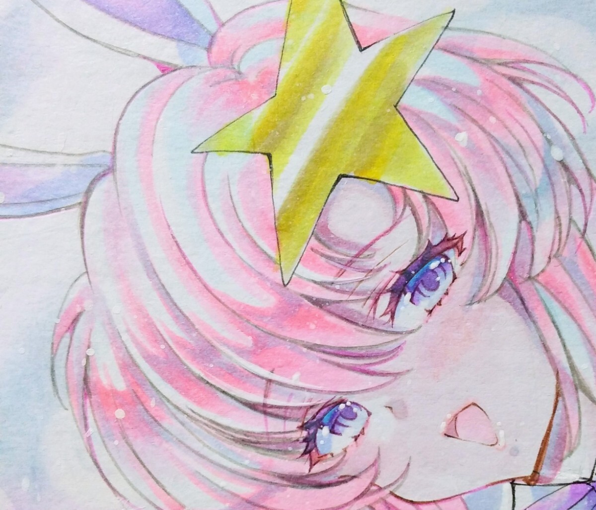 Colored paper [Meer Campbell Bunny Gundam] Bunny Girl Doujin Original Hand-drawn Illustration Girl Illustration, comics, anime goods, hand drawn illustration