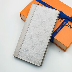 【極美品】ルイヴィトン タイガラマ ポルトフォイユ ブラザ 白 LOUIS VUITTON 長財布