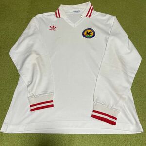 89'日本代表ユニフォーム #18 セカンド 長袖 アディダス adidas ヴィンテージ ビンテージ 実使用 オーダーメイド デサント