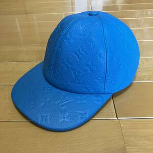 【1円〜】LOUIS VUITTON ルイヴィトン 帽子 キャップ ベースボールキャップ レザー ブルー
