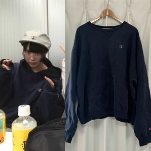 【Champion】スウェット ネイビー XL あのちゃん着用