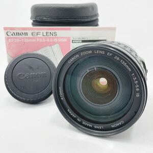 Canon キャノン CANON ZOOM LENS EF 28-135mm 1:3.5-5.6 IS カメラレンズ 取説 カバー付き 02-0227〇