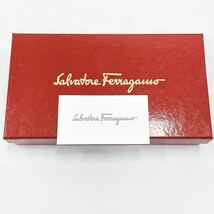 正規品 Salvatore Ferragamo フェラガモ 二つ折り 長財布 ブラック リボン 黒 ブラック レザー リザード ウォレット 箱付き _画像10