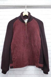 246【1円～】TENDERLOIN テンダーロイン T-EORK LONG JKT レザー ワーク ロングジャケット ブルゾン ワインレッド Sサイズ