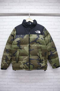 249【1円～】The North Face ザ ノースフェイス ノベルティ ヌプシ ダウン バルトロジャケット 迷彩 カモ ND91842 Mサイズ