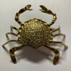 カニ 蟹 置物 小物入れ ジュエリーケース 金属製 インドネシア製 krisna brass handicraft 