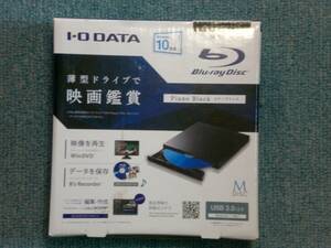 超美品　アイ・オー・データ機器　薄型ポータブルドライブBRP－UT6SK　Windows/Mac　。USB3.0/2.0