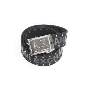 ARMANIEXCHANGE Armani Exchange belt buckle ga tea belt studs silver black black 23032604