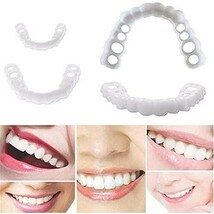 入れ歯-仮歯の修復に使用される女性と男性の2 PCSパッチ歯（自然陰影） teeth1_画像2