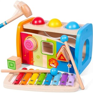 知育玩具 あかちゃん 赤ちゃん おもちゃ ハンマートイ 鉄琴 誕生日 プレゼント 1歳 2歳 3歳 4歳 男の子 女の子 積み木 つみき 音楽 玩具