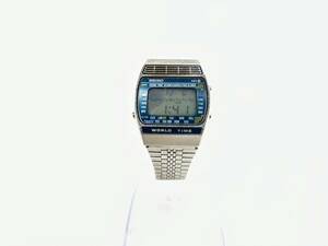 3-2-6 希少 SEIKO ATLAS WORLD TIME アトラス ワールドタイム A239-502A デジタル クォーツ 腕時計 稼働品 Watch セイコー 