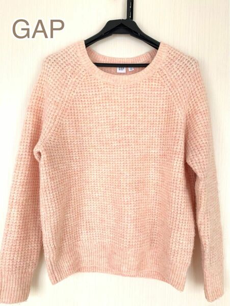 GAPギャップ/長袖ざっくりニットセーター/XSサイズ/ピンク