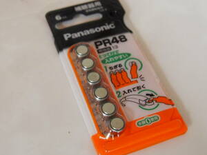 電池　空気亜鉛電池　補聴器用　補聴器用ボタン電池　パナソニック　Panasonic　PR48　新品