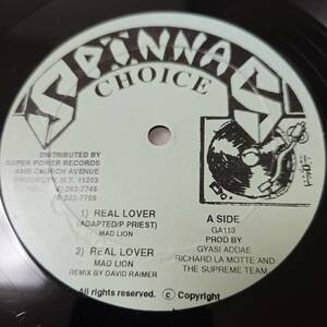 Mad Lion - Real Lover // Spinnas 12inch /　Mary J Blige - Real Love ネタ！！
