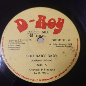 Sonia Ferguson - Ooh Baby Baby // D-Roy Records 12inch / Lovers