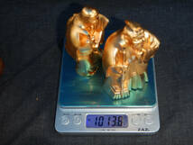 高砂 人形 合金 鋳物 ２４KGP 金色 工芸品 縁起物 置物 ケース入り オブジェ インテリア_画像10