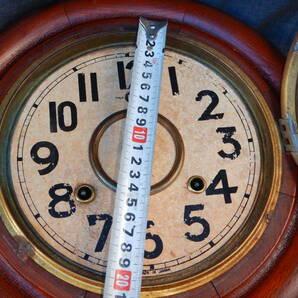 アンティーク 加藤時計 掛時計 尾長丸型時計 大正14年 振子時計 木製枠 ボンボン柱時計 壁掛時計 ゼンマイ式 ビンテージ 振子式 稼動品の画像6
