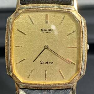 SEIKO セイコー Dolce ドルチェ 6730-5190 ゴールド文字盤 クォーツQZ 腕時計 時計 腕時計 メンズ腕時計 不動