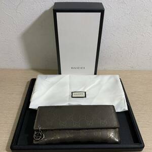 GUCCI グッチ GGスプリーム インターロッキング Gチャーム Wホック 財布 長財布 レディース 212104 2888 箱付