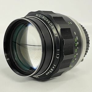 【3T3】1円スタート MINOLTA MC ROKKOR-PF 1:1.7 85mm ミノルタ ロッコール カメラレンズ