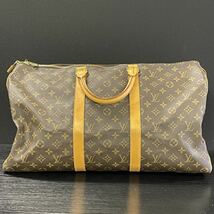 【Z16】1円スタート LOUIS VUITTON / SP1907 ルイヴィトン キーポル 50 モノグラム ボストンバッグ 旅行鞄 トラベルバッグ ネームタグ付_画像2