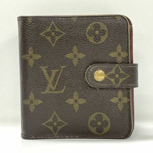 【3A7】 1円スタート LOUIS VUITTON / MI0070 ルイヴィトン コンパクトジップ モノグラム 二つ折り 財布