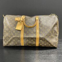 【3A21】1円スタート LOUIS VUITTON / MB0990 ルイヴィトン モノグラム キーポル 50 ボストンバッグ 旅行鞄 カデナ付き_画像1