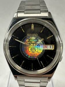 【3T42】1円スタート SEIKO 5 AUTOMATIC / 7S26-3140 セイコー 稼働品 黒色文字盤 デイデイト 自動巻き メンズ 腕時計 