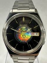 【3T42】1円スタート SEIKO 5 AUTOMATIC / 7S26-3140 セイコー 稼働品 黒色文字盤 デイデイト 自動巻き メンズ 腕時計 _画像1