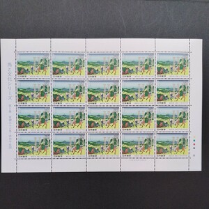  Heisei era 3 year issue commemorative stamp,[ Uma to Bunka series mail stamp no. 5 compilation .. three 10 six .*.. thousand . map .,62 jpy stamp 20 sheets,1 seat, face value 1,240 jpy.