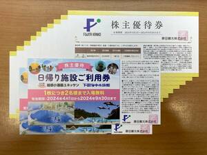 藤田観光 株主優待券１０枚と 日帰り施設利用券２枚　有効期限：2024年9月30日