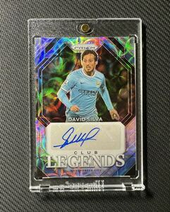 【直筆サインカード】　Panini Prizm premier league choice David Silva auto Manchester City ダビドシルバ　マンチェスターシティ