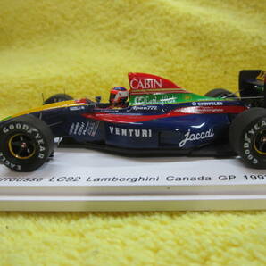 Romu特注 Spark 1/43 1992 Canada GP Larrousse LC92 Lamborghini 片山右京 直筆サイン入り（ラルース ランボルギーニ カナダ ロムの画像5