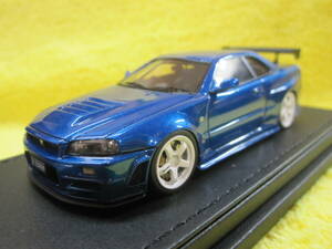 IG 0791 1/43 Nismo R34 SKYLINE GT-R Z-tune Bayside Blue（ニスモ スカイライン ベイサイドブルー LM GT4 