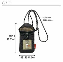 [新品] ROOTOTE スヌーピー　キルトスマホショルダーバッグ　BLACK 通勤通学　誕生日旅行　クリスマスプレゼント_画像6