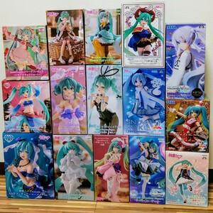 【未開封】【1円スタート！】初音ミク 美少女フィギュア まとめ売り 15点セット【ボカロ プロセカ バニー 雪ミク ぬーどるストッパー】