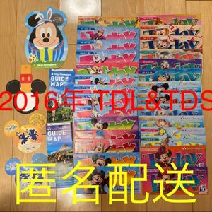 東京ディズニーランド&シー2016TODAY&ガイドマップセットTDL TDS ディズニーリゾート　GUIDE MAP 