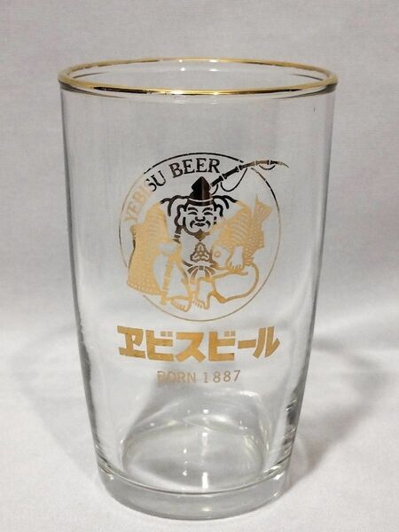 当時物 貴重品 エビスビール 発売記念グラス 金色 6個セット 昭和レトロ ガラスコップ ビンテージ グラス