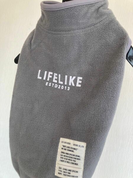 新品未使用　ライフライク　LIFE LIKE ミルアウトドア　フリースベスト　3号　グレー　チワワ　ヨーキー　トイプー　犬服