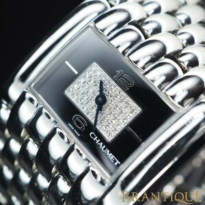 CHAUMET Chaumet Kei sisXL 99400-045 SS QZ blur Swatch bangle watch diamond square lady's wristwatch [23490]