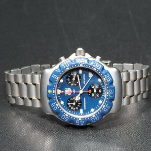 【電池交換済】TAG Heuer タグホイヤー フォーミュラ1 クロノグラフ CA1210-R0 QZ SS デイト メンズ 腕時計「23646」の画像5