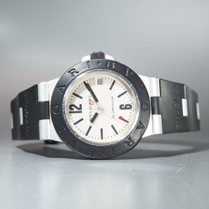 BVLGARI ブルガリ ALUMINIUM アルミニウム AL38A アルミ ラバー 自動巻き USED品 稼働品 ブランド メンズ 腕時計 「23695」の画像5