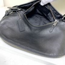 COACH コーチ レザー 本革 斜めがけ ショルダーバッグ 黒 BLACK 高級 ブランド 有名 おすすめ 大人気 ヴィンテージ レア_画像10