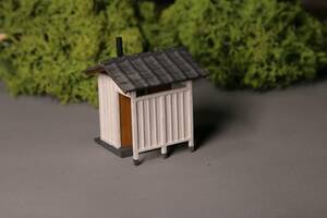  HO gauge (1/80) old * width river machine district structure inside . was toilet . model ( white color ) 3D printer final product 