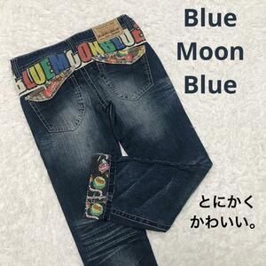 bule moon blue レディースパンツ　ストレートジーンズ　M