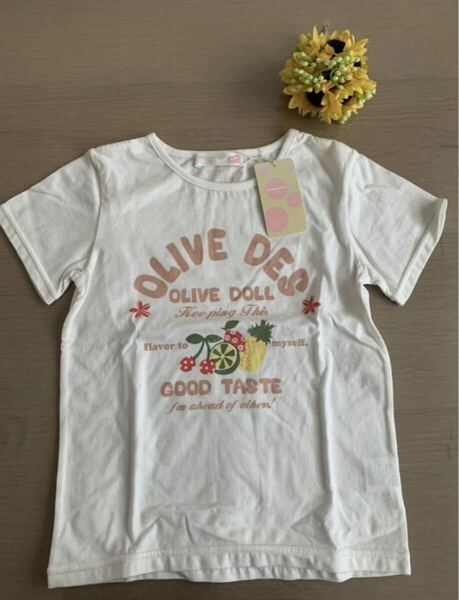 新品◆オリーブデオリーブドール Tシャツ 120◆半袖 女の子 フーセンウサギ